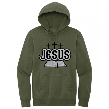 Jesus Bible Black & Gray Design Hoodie Sweatshirt