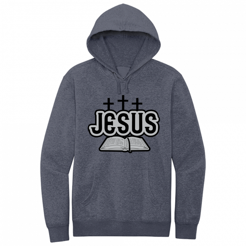 Jesus Bible Black & Gray Design Hoodie Sweatshirt