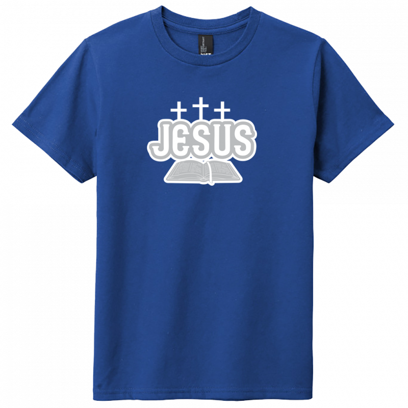 Youth Jesus Bible White & Gray Design T-Shirt