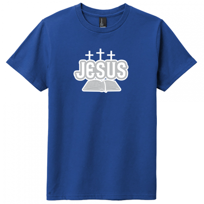 Youth Jesus Bible White & Gray Design T-Shirt