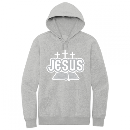 Jesus Bible White & Gray Design Hoodie Sweatshirt