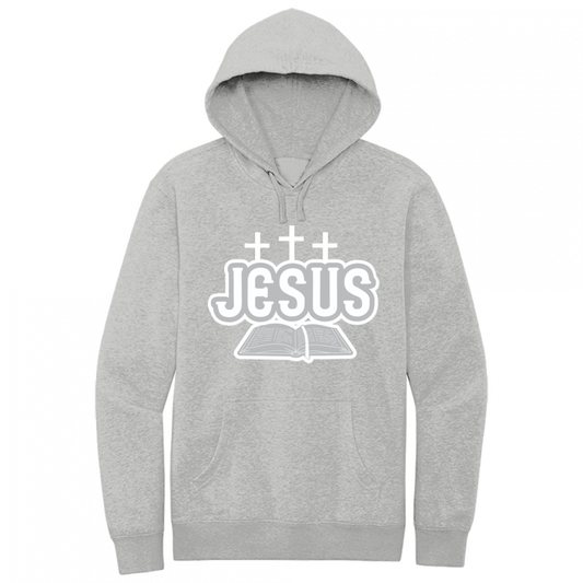 Jesus Bible White & Gray Design Hoodie Sweatshirt