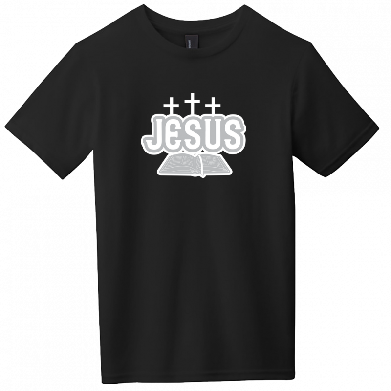 Youth Jesus Bible White & Gray Design T-Shirt