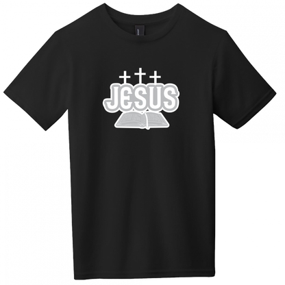 Youth Jesus Bible White & Gray Design T-Shirt