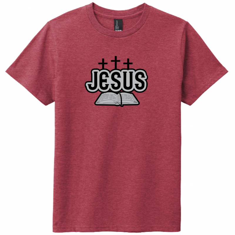 Youth Jesus Bible Black & Gray Design T-Shirt