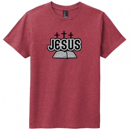 Youth Jesus Bible Black & Gray Design T-Shirt