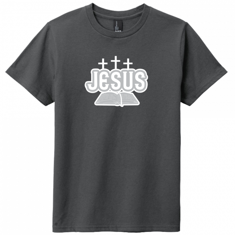 Youth Jesus Bible White & Gray Design T-Shirt