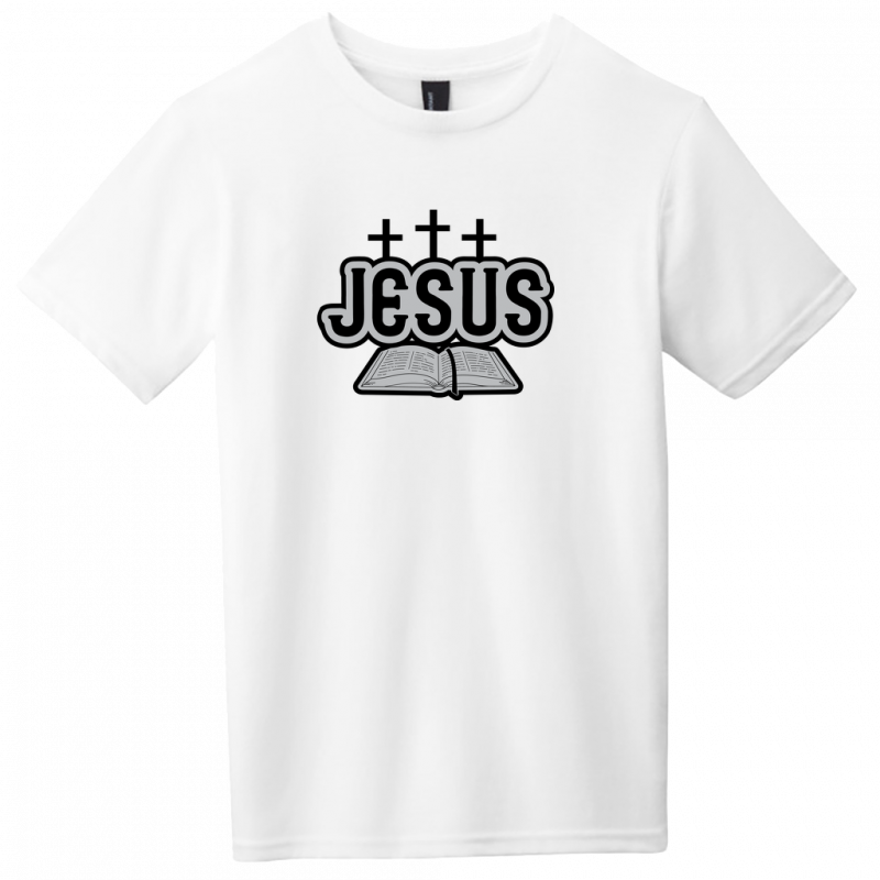 Youth Jesus Bible Black & Gray Design T-Shirt