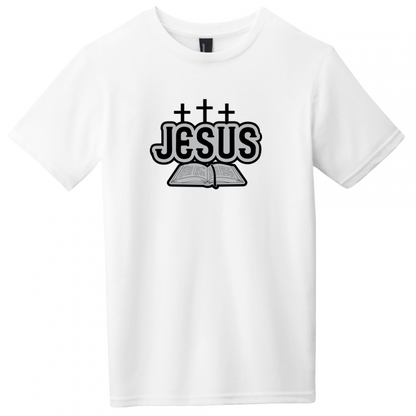 Youth Jesus Bible Black & Gray Design T-Shirt