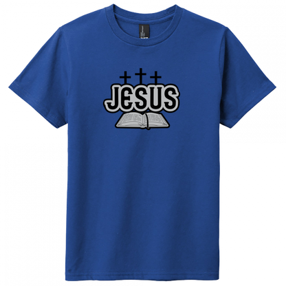 Youth Jesus Bible Black & Gray Design T-Shirt