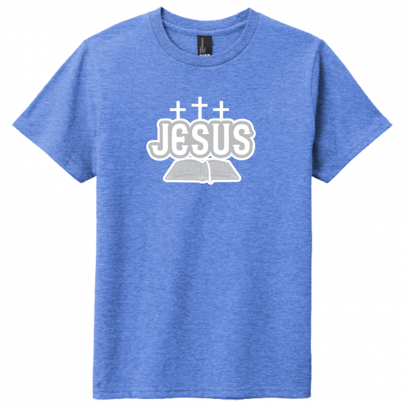 Youth Jesus Bible White & Gray Design T-Shirt