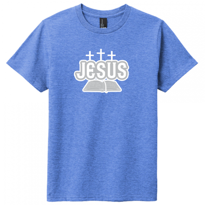 Youth Jesus Bible White & Gray Design T-Shirt