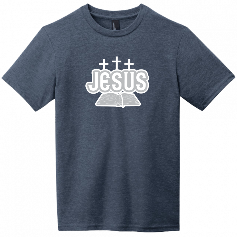 Youth Jesus Bible White & Gray Design T-Shirt