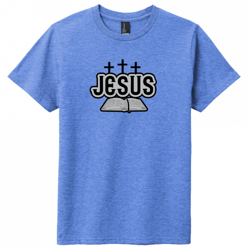 Youth Jesus Bible Black & Gray Design T-Shirt