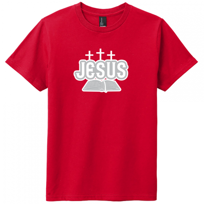 Youth Jesus Bible White & Gray Design T-Shirt