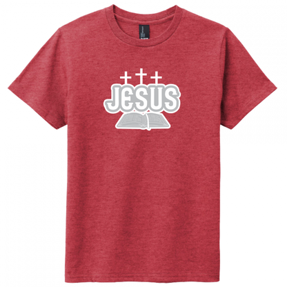 Youth Jesus Bible White & Gray Design T-Shirt