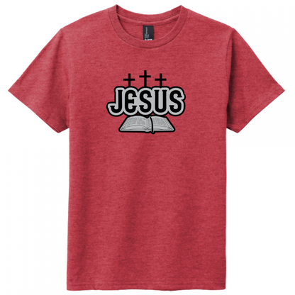 Youth Jesus Bible Black & Gray Design T-Shirt