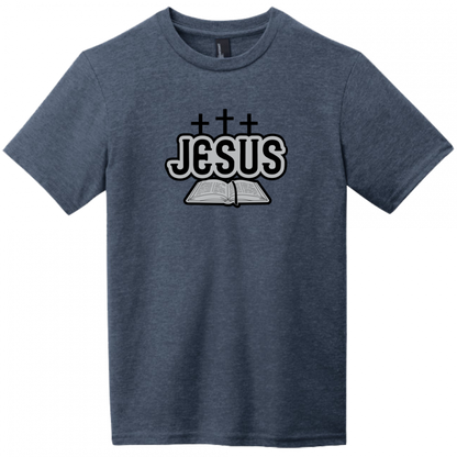 Youth Jesus Bible Black & Gray Design T-Shirt