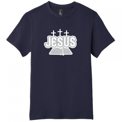 Youth Jesus Bible White & Gray Design T-Shirt