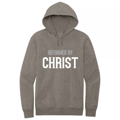 Reformed By Christ White & Gray Design Hoodie Sweatshirt