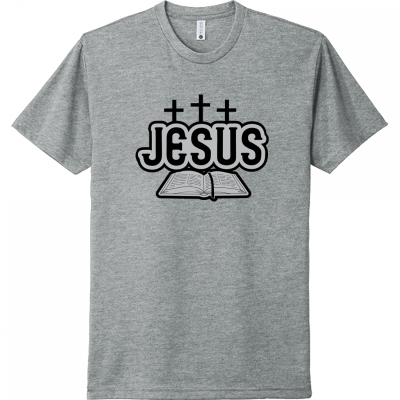 Jesus Bible Black & Gray Design Unisex T-Shirt