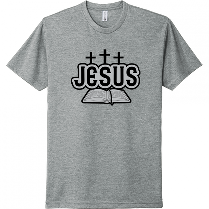 Jesus Bible Black & Gray Design Unisex T-Shirt