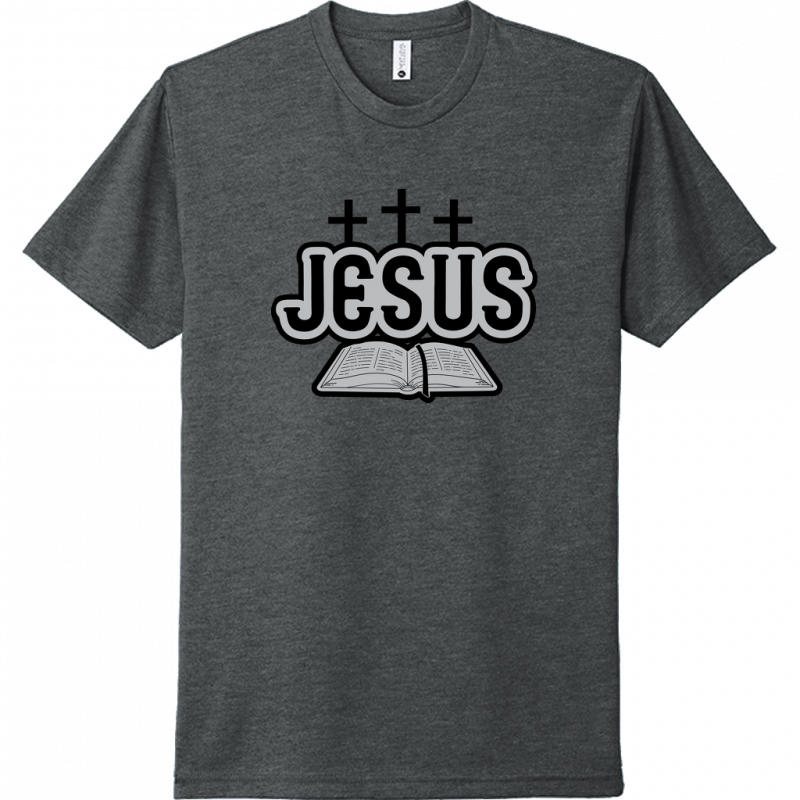 Jesus Bible Black & Gray Design Unisex T-Shirt