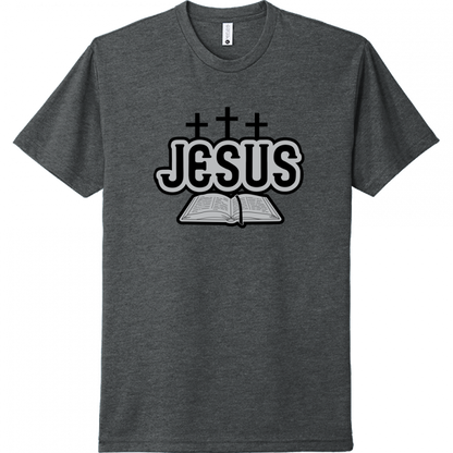 Jesus Bible Black & Gray Design Unisex T-Shirt