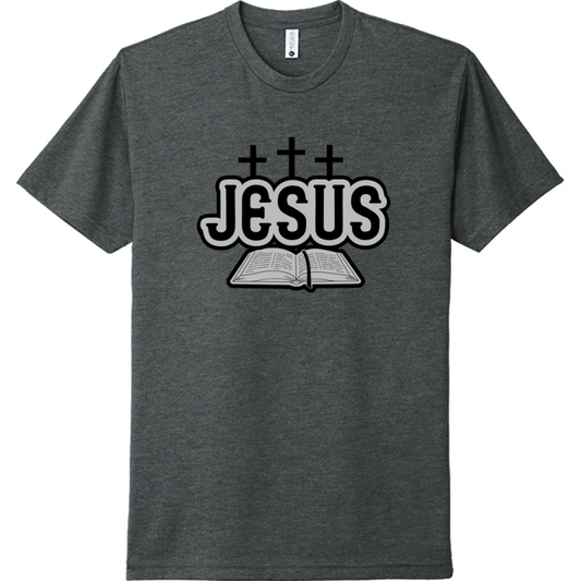 Jesus Bible Black & Gray Design Unisex T-Shirt