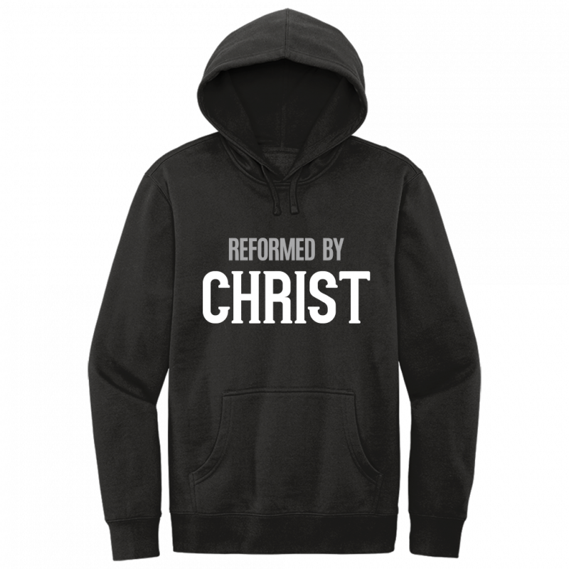 Reformed By Christ White & Gray Design Hoodie Sweatshirt