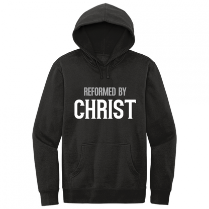 Reformed By Christ White & Gray Design Hoodie Sweatshirt