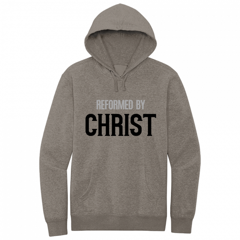 Reformed By Christ Black & Gray Design Hoodie Sweatshirt