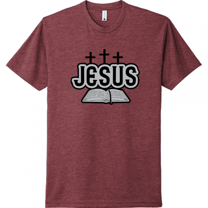 Jesus Bible Black & Gray Design Unisex T-Shirt