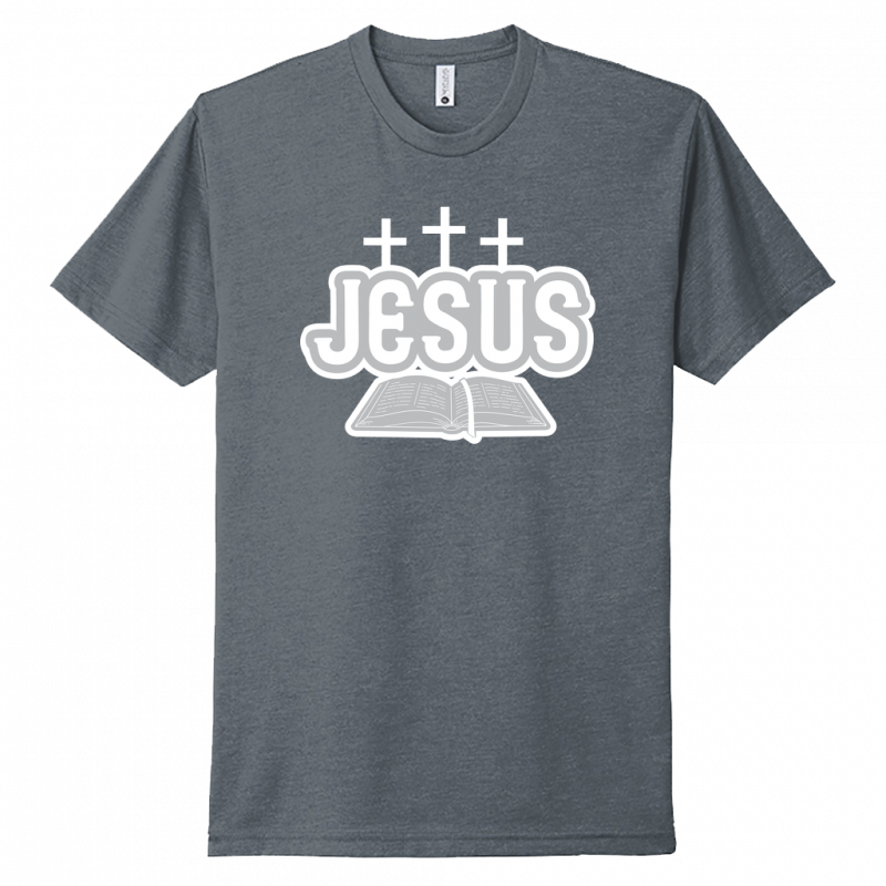 Jesus Bible White & Gray Design Unisex T-Shirt