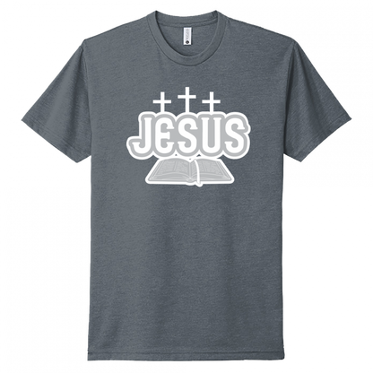 Jesus Bible White & Gray Design Unisex T-Shirt