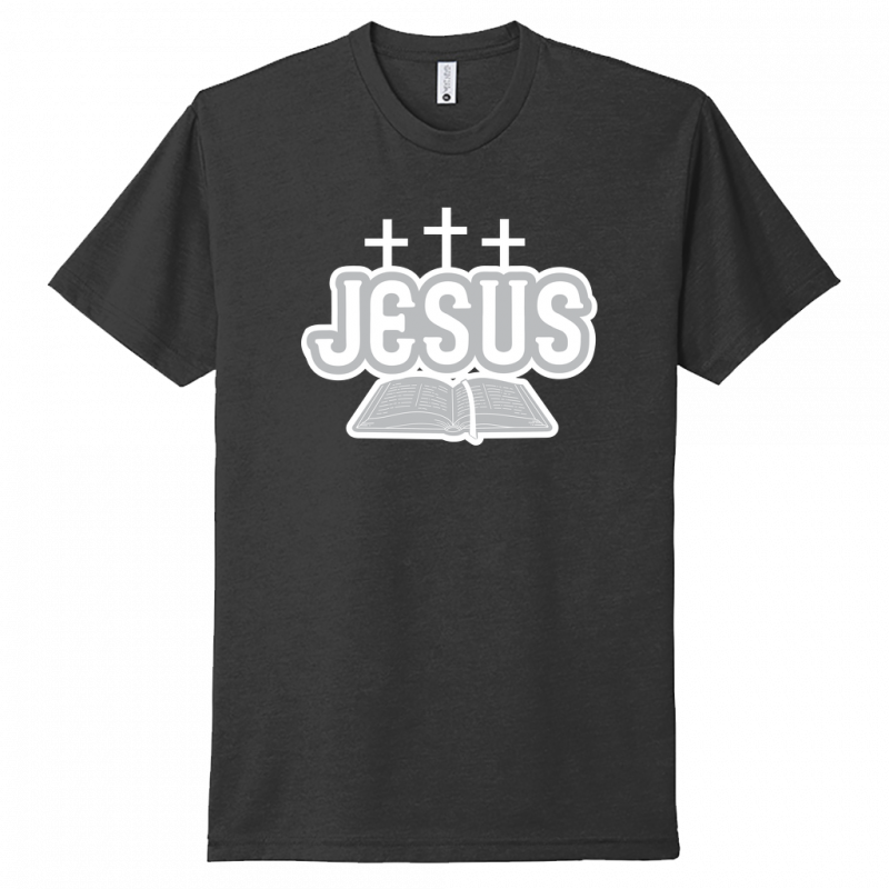 Jesus Bible White & Gray Design Unisex T-Shirt