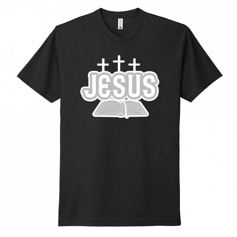 Jesus Bible White & Gray Design Unisex T-Shirt