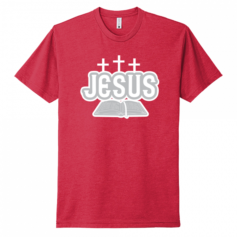 Jesus Bible White & Gray Design Unisex T-Shirt