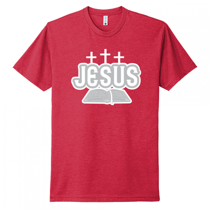 Jesus Bible White & Gray Design Unisex T-Shirt