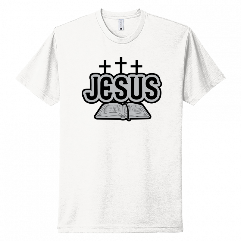 Jesus Bible Black & Gray Design Unisex T-Shirt