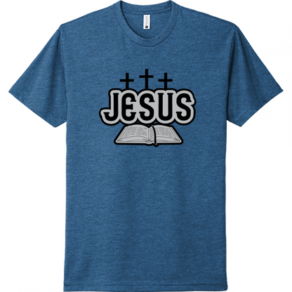 Jesus Bible Black & Gray Design Unisex T-Shirt