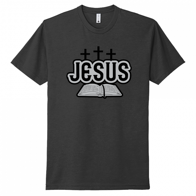 Jesus Bible Black & Gray Design Unisex T-Shirt