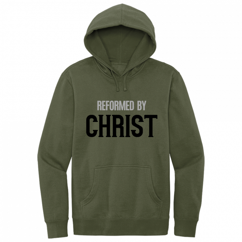 Reformed By Christ Black & Gray Design Hoodie Sweatshirt