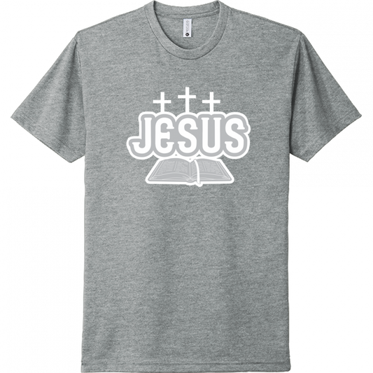 Jesus Bible White & Gray Design Unisex T-Shirt