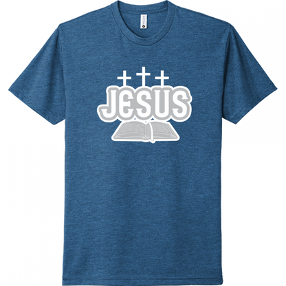 Jesus Bible White & Gray Design Unisex T-Shirt