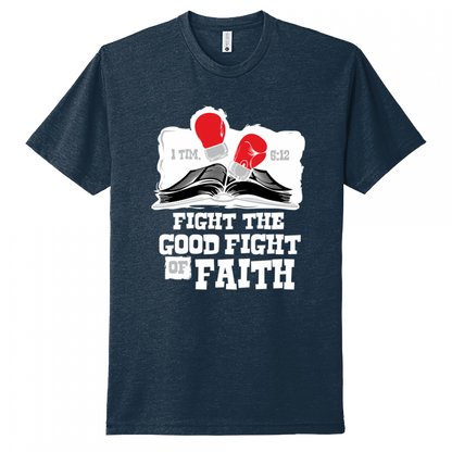 Fight The Fight Of Faith White Design Unisex T-Shirt