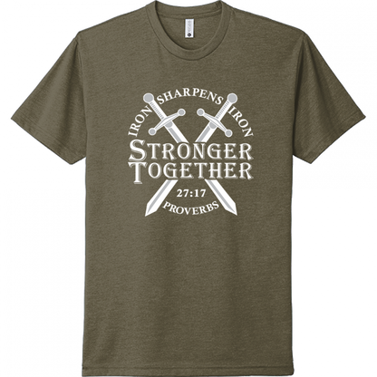 Iron Sharpens Iron White Design Unisex T-Shirt