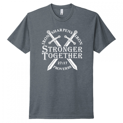 Iron Sharpens Iron White Design Unisex T-Shirt