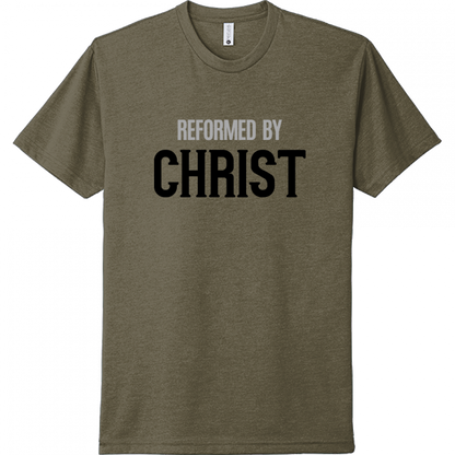 Reformed By Christ Black & Gray Design Unisex T-Shirt