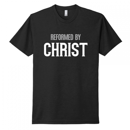 Reformed By Christ White & Gray Design Unisex T-Shirt